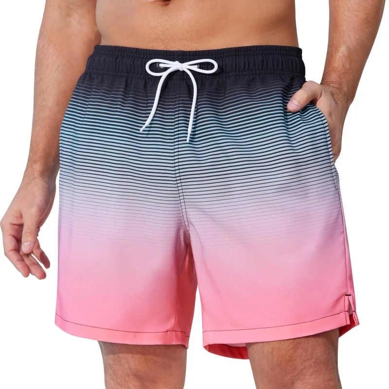 Trendy Ombre Çizgili Grafik Er - Trunks Board Surf incelemesi ve fiyatı